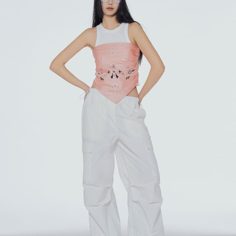 INSTANTFUNK Paisley Silk Scarf Top
