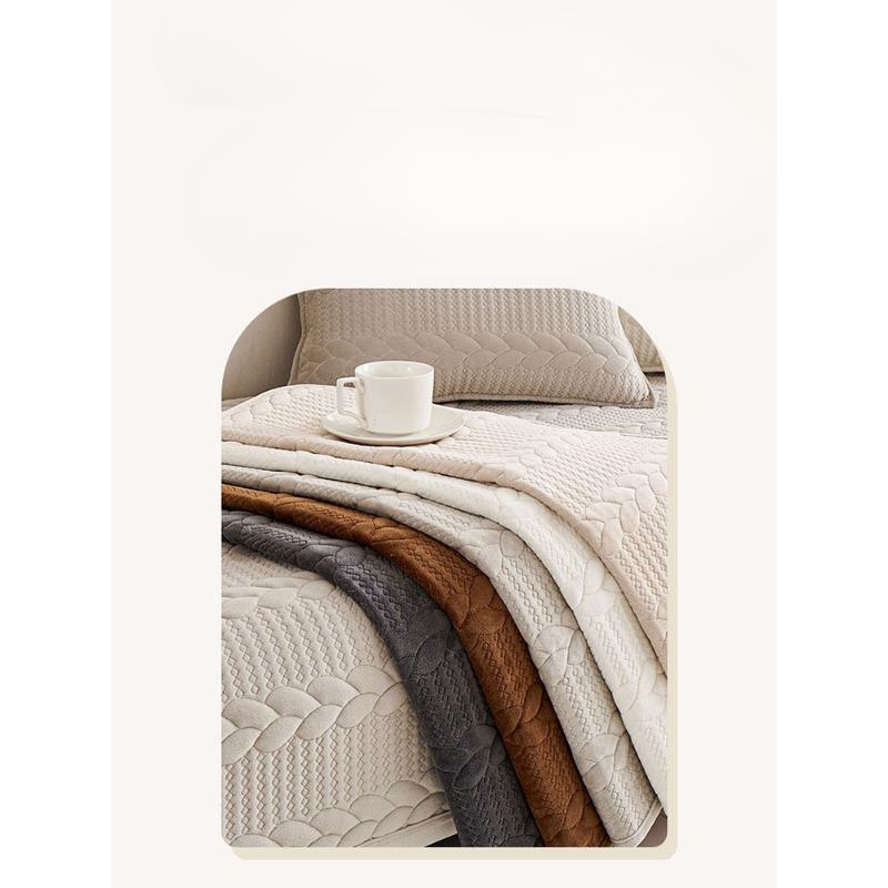 Cream Style Short Plush Sofa Cushion Solid Color Non-Slip Leather Sofa Cover Modern Simple Sofa Cloth Autumn and Winter