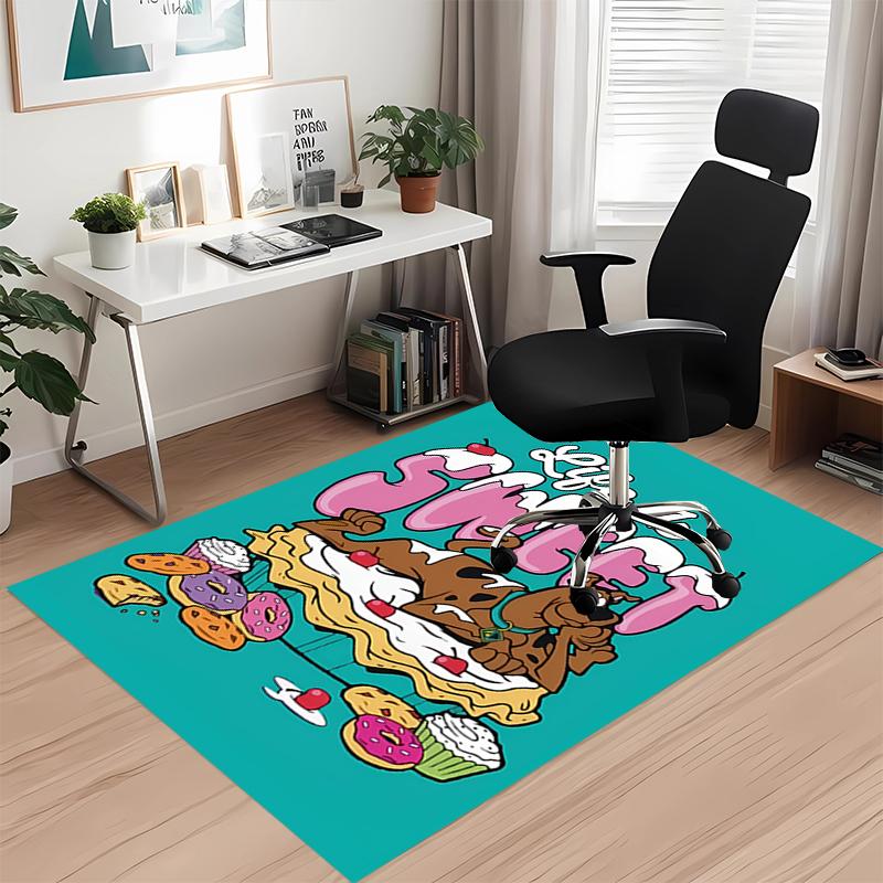 Scooby-Doo Printed Carpetrugfor Office Chair Living Room Bedroom Kitchen Room Decor Gifts
