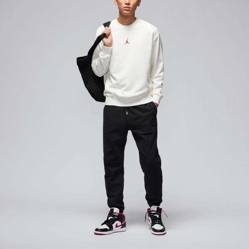 Jordan As M J FLC Crew Neck Comfortable Soft Long Sleeve Sweatshirt Men Sweatshirt White IB5605-133