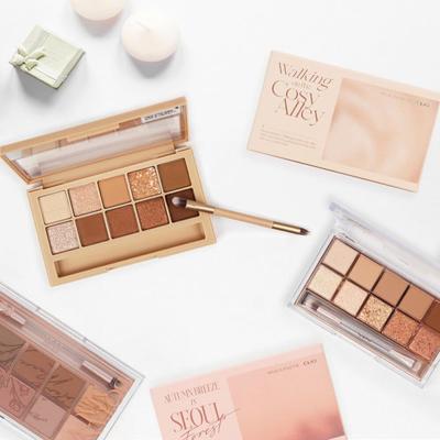 Pro Eye Palette 6g - Eyeshadow Pearl Glitter High Color Warm Tone Cool Tone Coral R