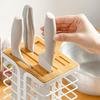 Multiple Slots Kitchen Cutter Holder Ventilated with Drain Tray Kitchen Cutter Organizer White Stable Cutter Storage Rack Gift