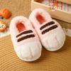 Fashion Ins Cat Paw Slippers Adults Winter Flip Flops Men Warm Fur Slides Fluffy Kitty Fuzzy House Shoes Unisex Animal Claw Slippers Man