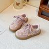 Children's Embroider Fashion Low Top Casual Sports Shoes Autumn New Girls' Comfortable Versatile Non Slip Lace Up Sneakers