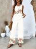 European and American new 1D printing women's fashion sleeveless trousers suit spring and summer women's suit