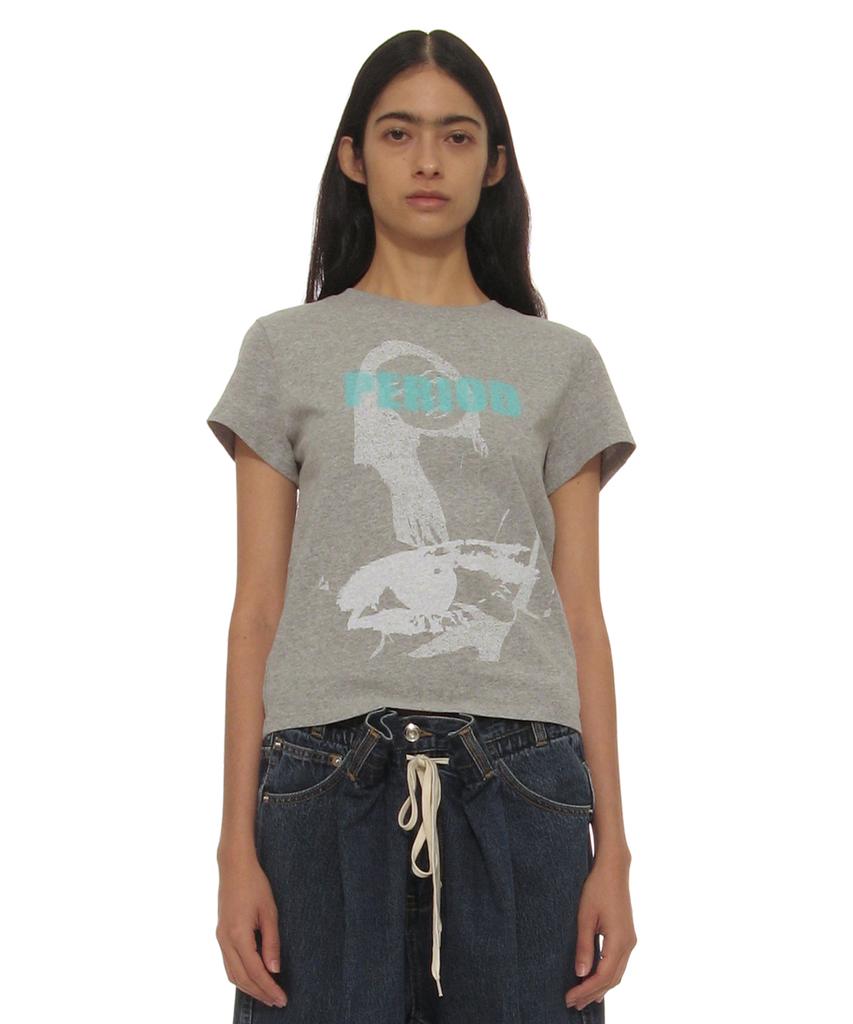 PARTIMENTO WOMEN Period Printed Tee_Melange
