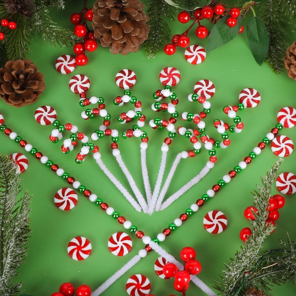 Christmas Curly Candy Cane Pick with Arbitrary Change of Form Design for Wedding Christmas Eve New Year