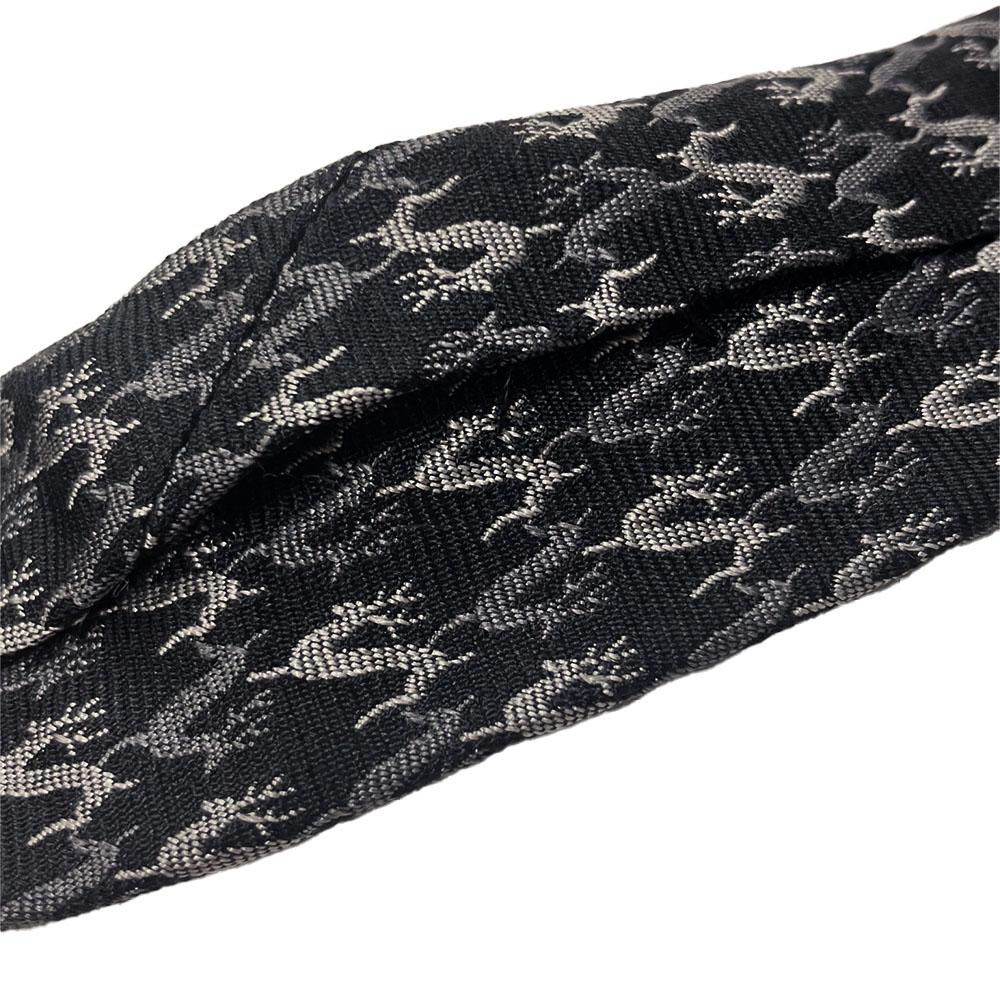 USED GUCCI necktie silk black business Fashionable Overall handle mens