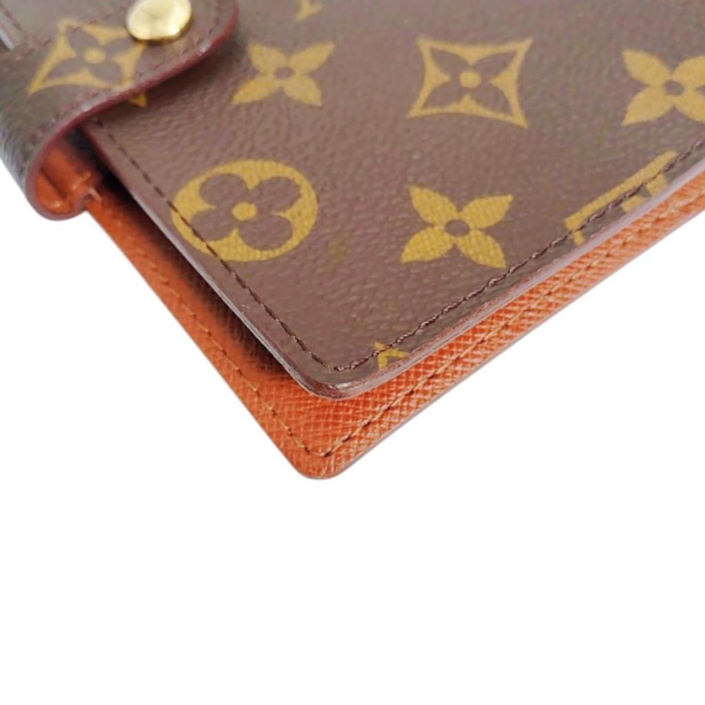 LOUIS VUITTON Monogram Agenda PM Notebook cover Monogram canvas Brown R20005 Used