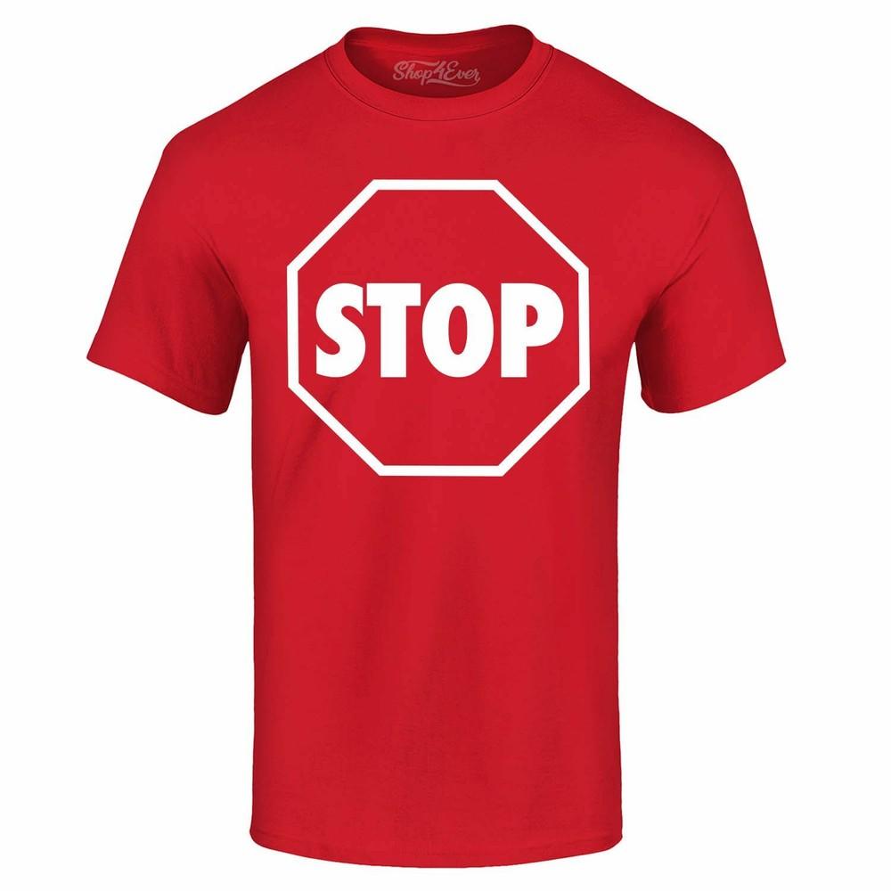 Stop Sign T-shirt Funny Halloween Costume Party Shirts