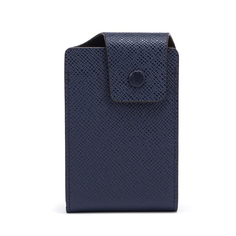 Stylish Multi-functional Cross-Grain Card Holder with Buckle for Coins and IDs