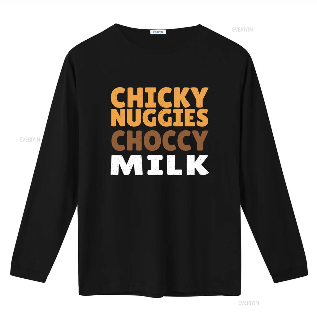 Chicky Nuggies Choccy Milk Chocolate Chicken Nuggets T Shirt Vintage Washed Stylish Graphic Slightly Comfortable Casual Unisex