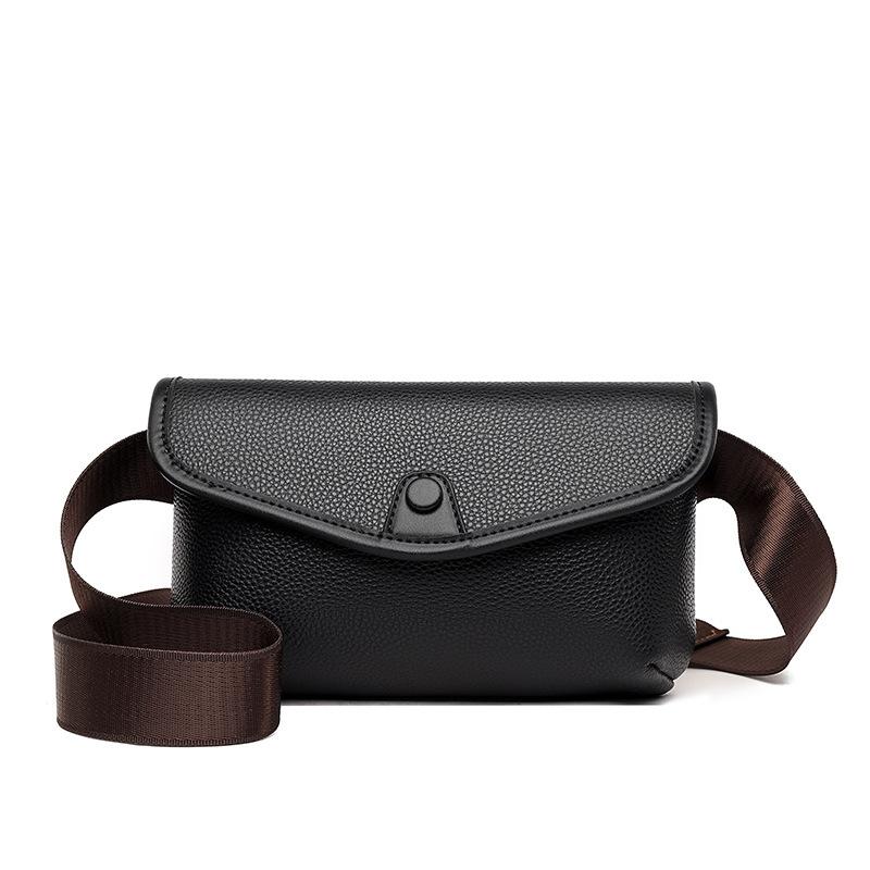 

Женская сумка из коровьей кожи первого слоя, сумка-конверт в стиле ретро, простая контрастная сумка-мессенджер, модная сумка через плечо чёрный