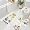 3Pcs Flannel Toilet Mat Set ENHYPEN Bathroom Rug Non Slip Bath Carpet Home Decor