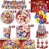 Amazing Digitaled Birthday Party Decoration Circus Tableware Balloon Cake Decor for Kids Baby Shower Party Supplies Photo Props