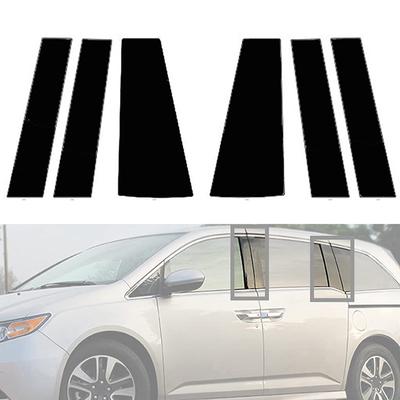6pcs Glossy Black Car Pillar Posts Stickers Fit For Honda Odyssey 2011- 2017