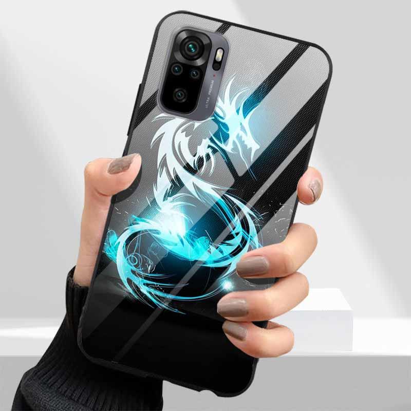 Tempered Glass Phone Cases for Xiaomi Redmi Note 10 11 Pro 10T 10s 11s Note11 11Pro Cover Hard PC Back Coque Note10 10 s 10Pro