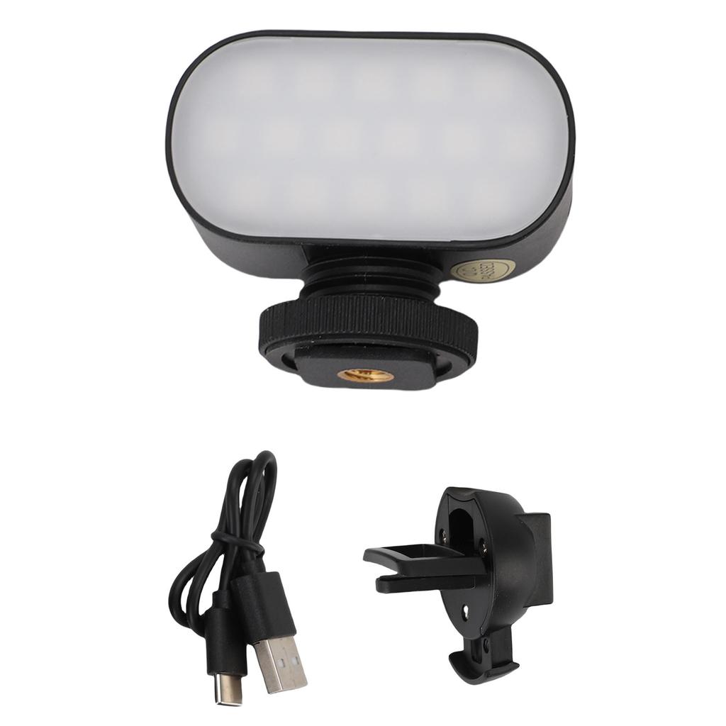 LED Selfie Light Portable RGB Rechargeable Clip Fill Light with Adjustable Brightness for