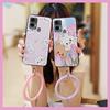 Youth Cute Phone Case For Oukitel C33 Funny Heat Dissipation Solid Color Cartoon Protective Personality Creative Ring