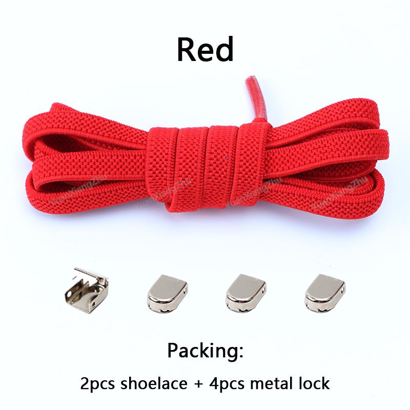 No tie Shoe laces Elastic laces Sneakers Flat Shoelaces without ties Quick Shoelace for Shoes Kids Adult One Size fits All Shoes