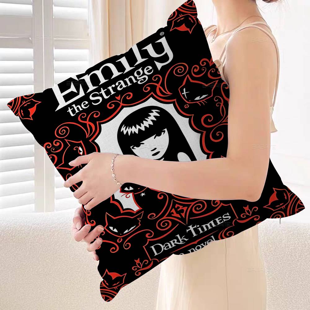 Comics Emily The Strange Classic Vintage Cushion Cover Decorative Pillow Sofa Home Decor Case Pillow Cases