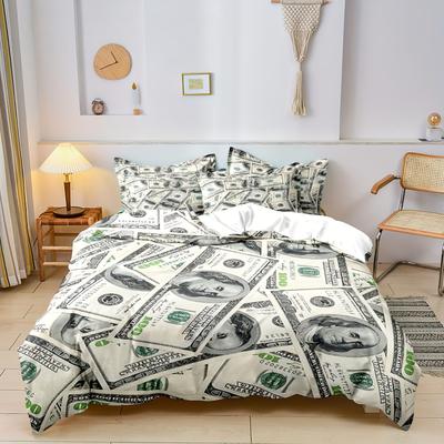 Hundred Dollar Bill Duvet Cover Fashionable Comfortable And Soft Bedding Set For Bedroom Dormitory Room Decoration