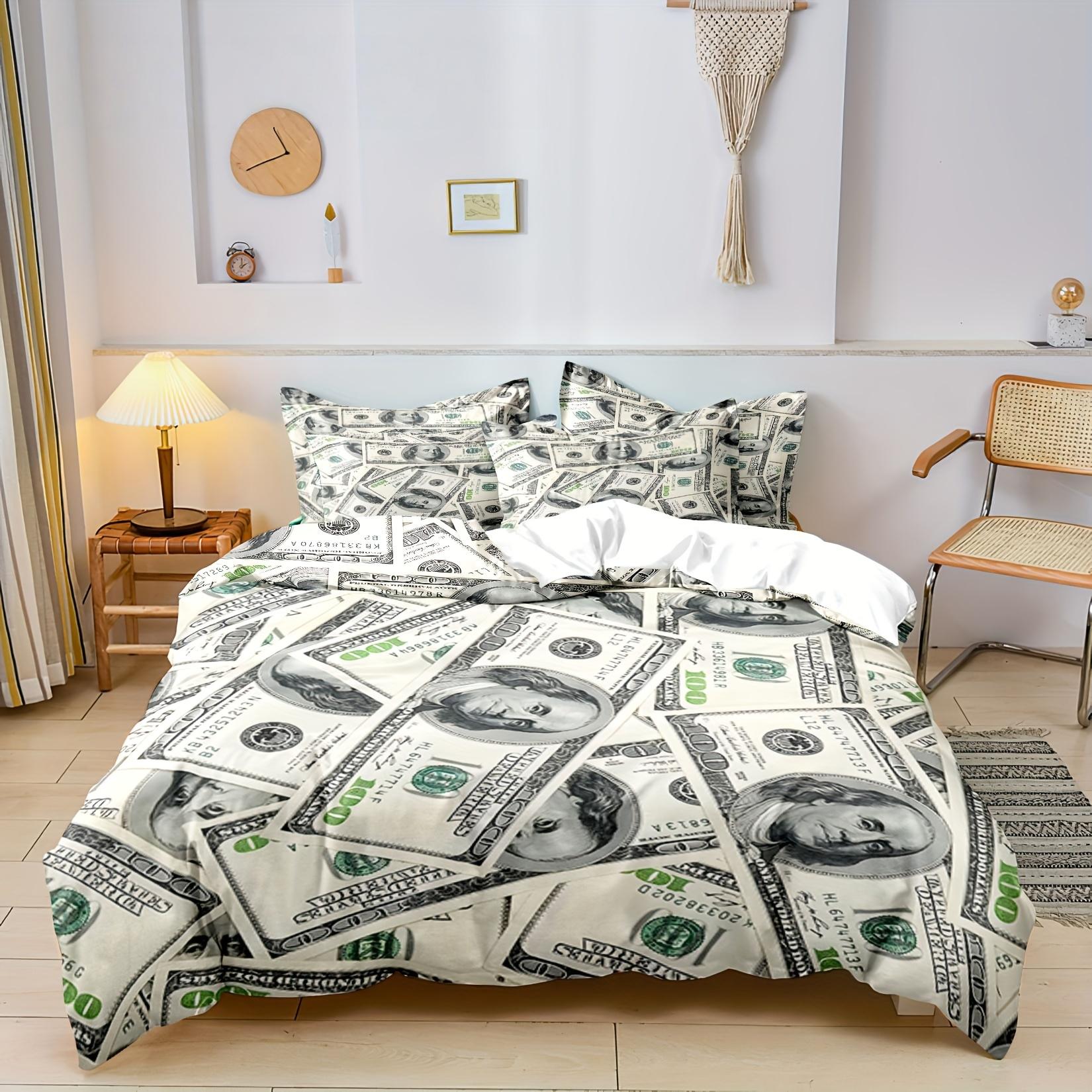 

Hundred Dollar Bill Duvet Cover Fashionable Comfortable And Soft Bedding Set For Bedroom Dormitory Room Decoration 90X200cm