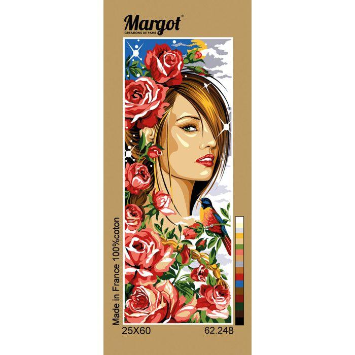 Canevas Pénélope Antique Rêve rose 25x60cm