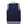 In-Stock Academy British Style JK Unisex Cable Knit V-Neck Color Block Sweater Vest