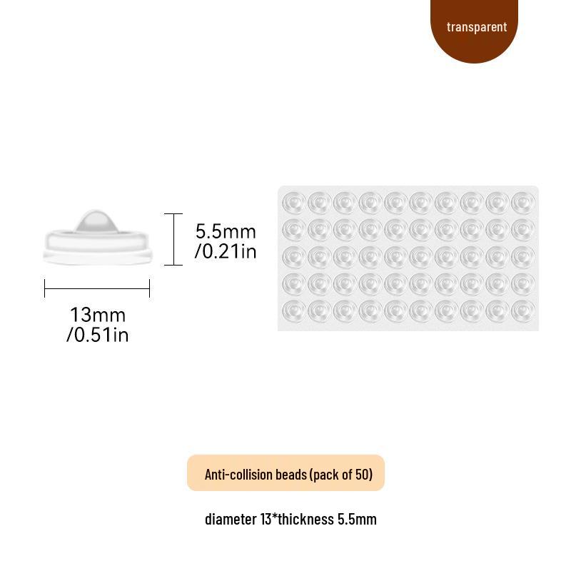 Self-Adhesive Silicone Anti-Collision Beads: Transparent Door Handle & Toilet Lid Shock Absorbers