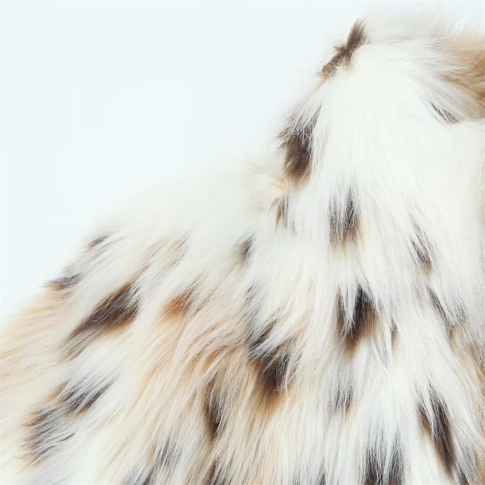 Amazon hot-selling 2024 autumn and winter new European and American style fashion artificial fur effect short coat women's top tide