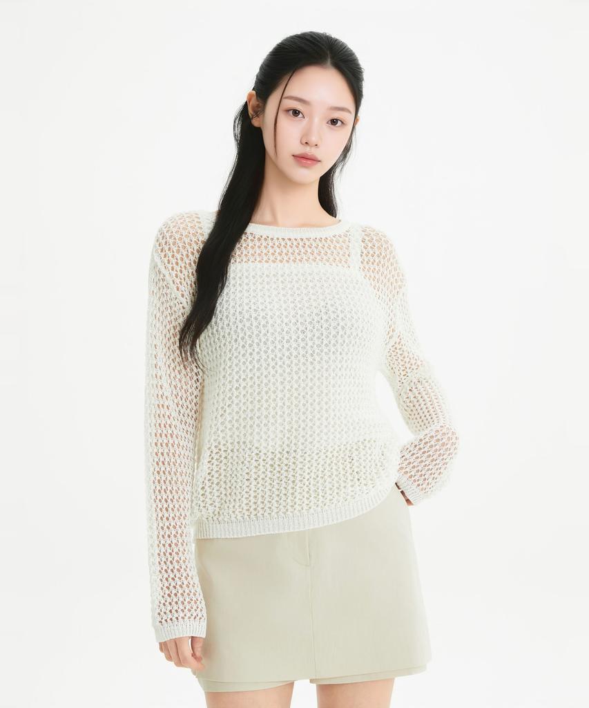 ROEM Punching Knit Pullover Set Rmkag37R15