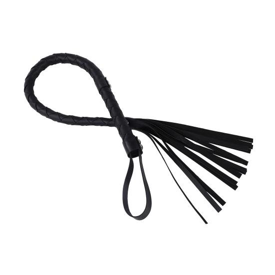 BDSM Long Whip with Fringe SM Discipline Toy for Sensation Play Roleplay Ergonomic Handle Discreet Adult Sex Tool for Couples' Exploration