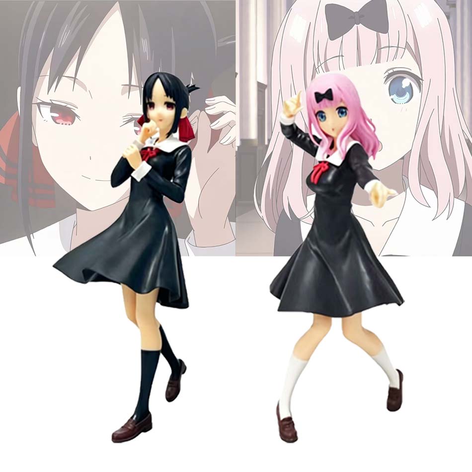 18Cm Anime Figure Love Is War Fujiwara Chika Shinomiya Kaguya Kawaii Girl Action Figure Collectible Model Doll Toy Gift