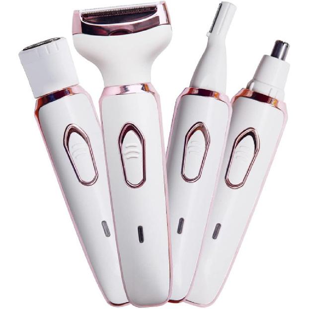 Electric Razor for Women,Hair Trimmer for Face Nose Eyebrow Beard Mustache Arm Leg Armpit Bikini,Painless Rechargeable Portable 4 in 1 Womens Body