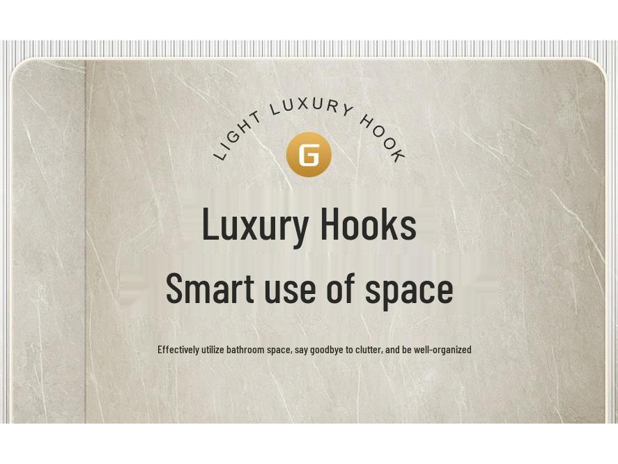 Adhesive Wall-Mounted Bathroom Clothes Hook - No Drill Required