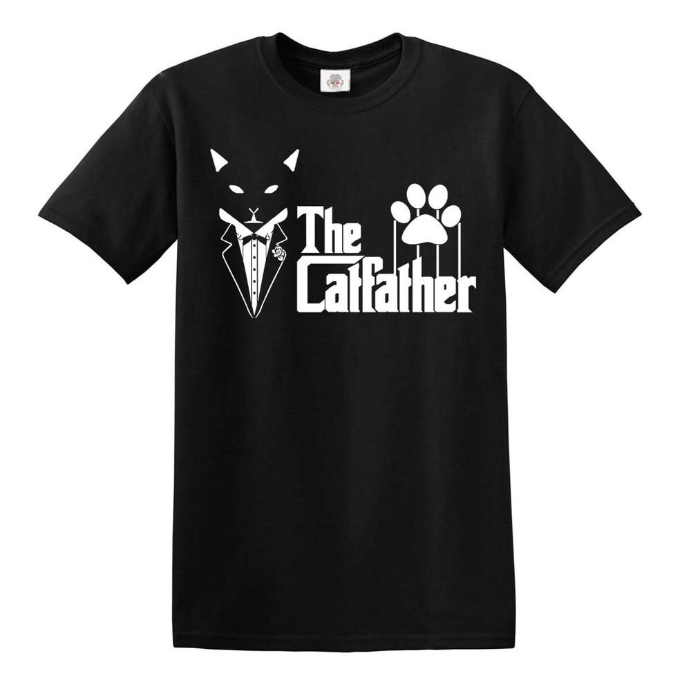 

The Catfather T Shirt Funny Cats Dad Lover Kitten Father Pops Unisex T-Shirt XXXXL