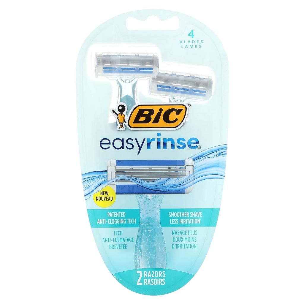 Bic EasyRinse, Einwegrasierer für Damen, 2 Rasierer