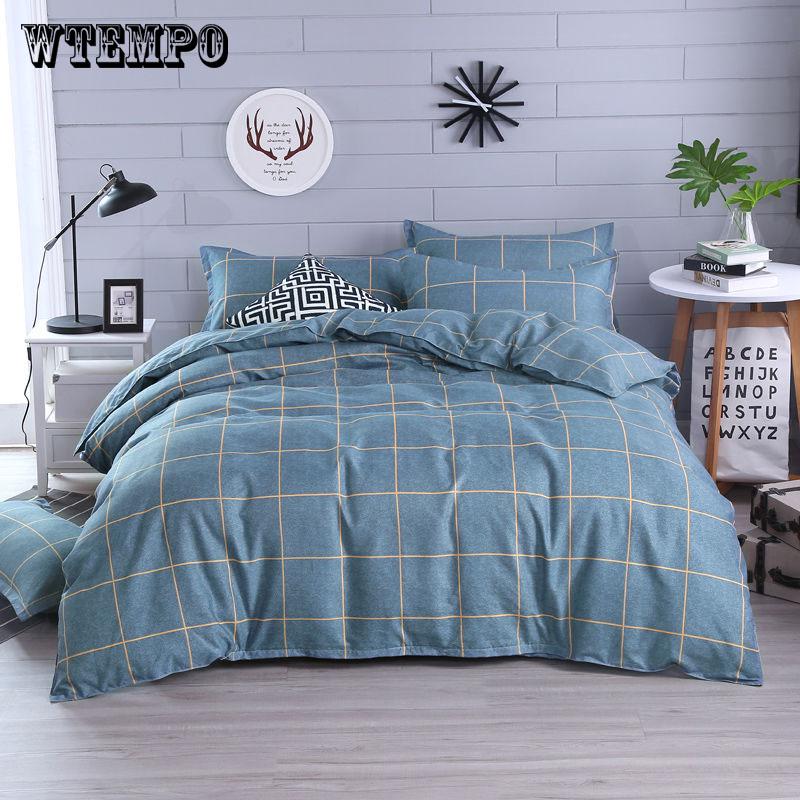Super Soft Cotton Duvet Cover Set 4Pcs Bedding Sets Queen King Size Bedclothes