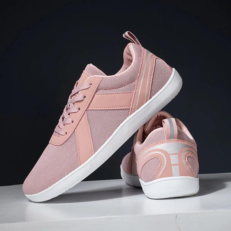 

Роскошная дизайнерская повседневная обувь с широким носком, сеткой и толстой подошвой, мужская спортивная обувь 2025, женский модный тренд, обувь для фитнеса 36 розовый