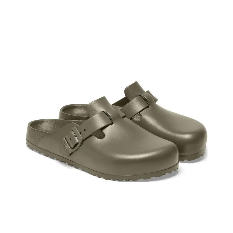 Birkenstock Boston Essentials Unisex Fashion EVA Anti-wear Clogs Green Regular Fit 1026215 44