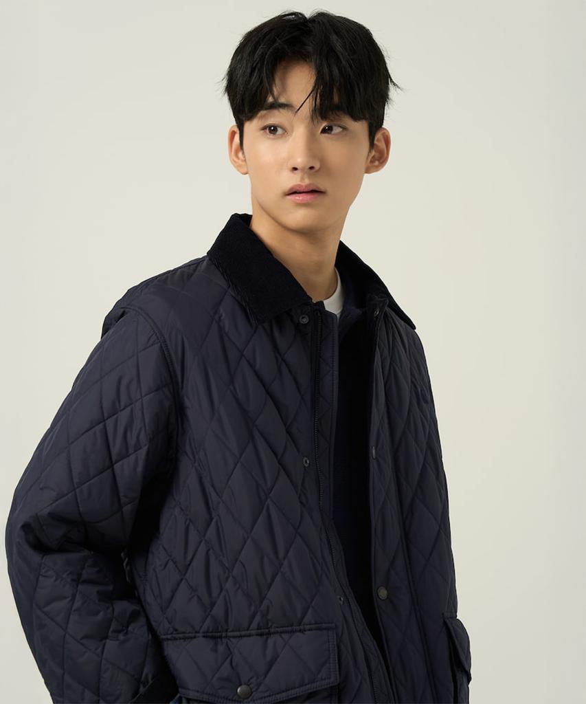 Beanpole Men Diamond Padded Safari Navy