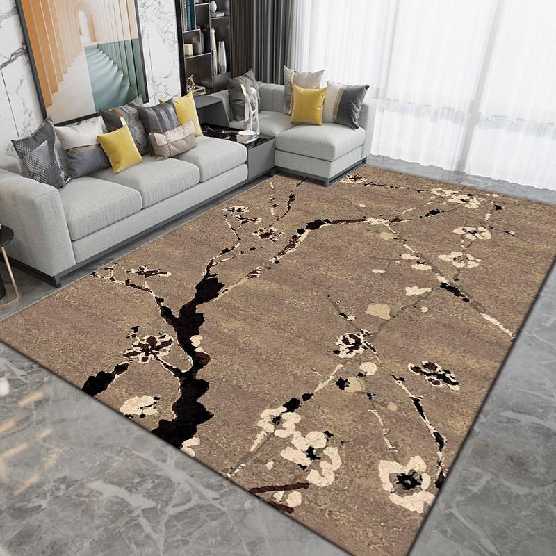WTEMPO Retro Living Room Carpet  French Medieval Style Sofa Floor Mat Bedroom Bedside Carpet