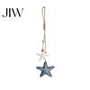 Wooden Sea Theme Ornaments Starfish Hanging Decoration, Nautical Coastal Wall Ornament, Ocean Rustic Seaside Home Decoration Art for Beach Lake House