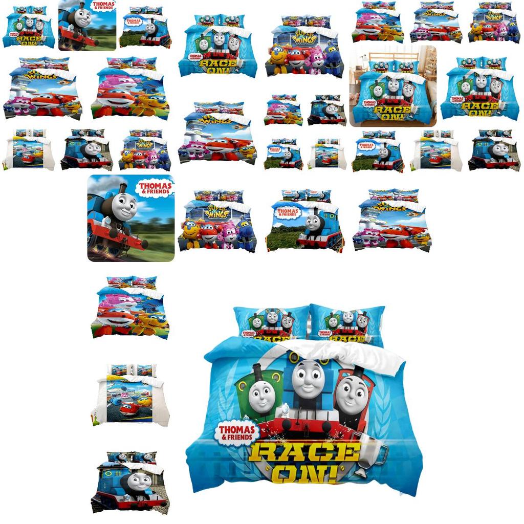 High-quality Thomas Cartoon Digital Print Bedding Set Flower Pattern Suitable For 1.8m Bed
