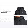 Regular Daily 600 Puffy Letter Logo Print Long Sleeve Hooded Down Jacket Men Outerwear Black IZ4883