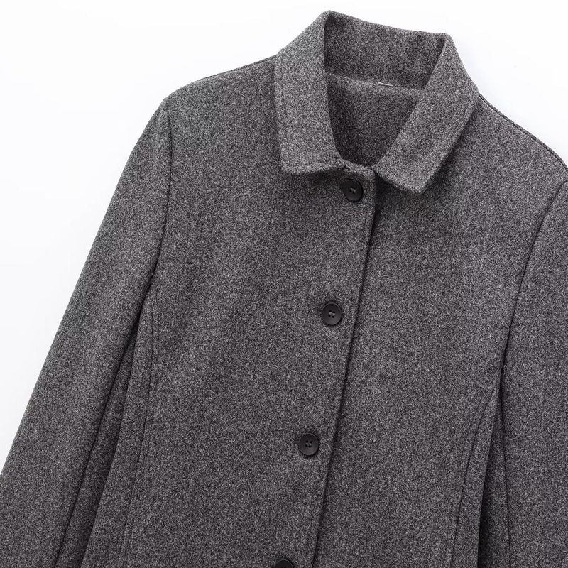 Kaslead New Arrival Women's Fashion Style Stylish Simple and Versatile Blended Coat Outwear 9845715