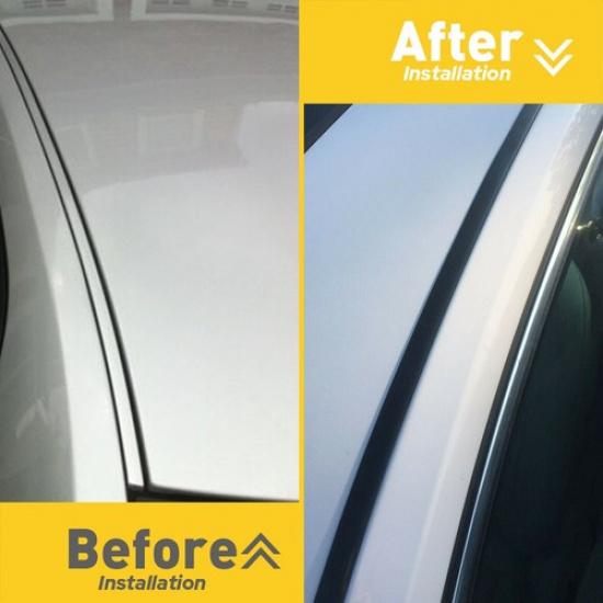 A Pair Black Roof Trim Kit Molding LH&RH For 2012-2015 Honda Civic Sedan 4-Door