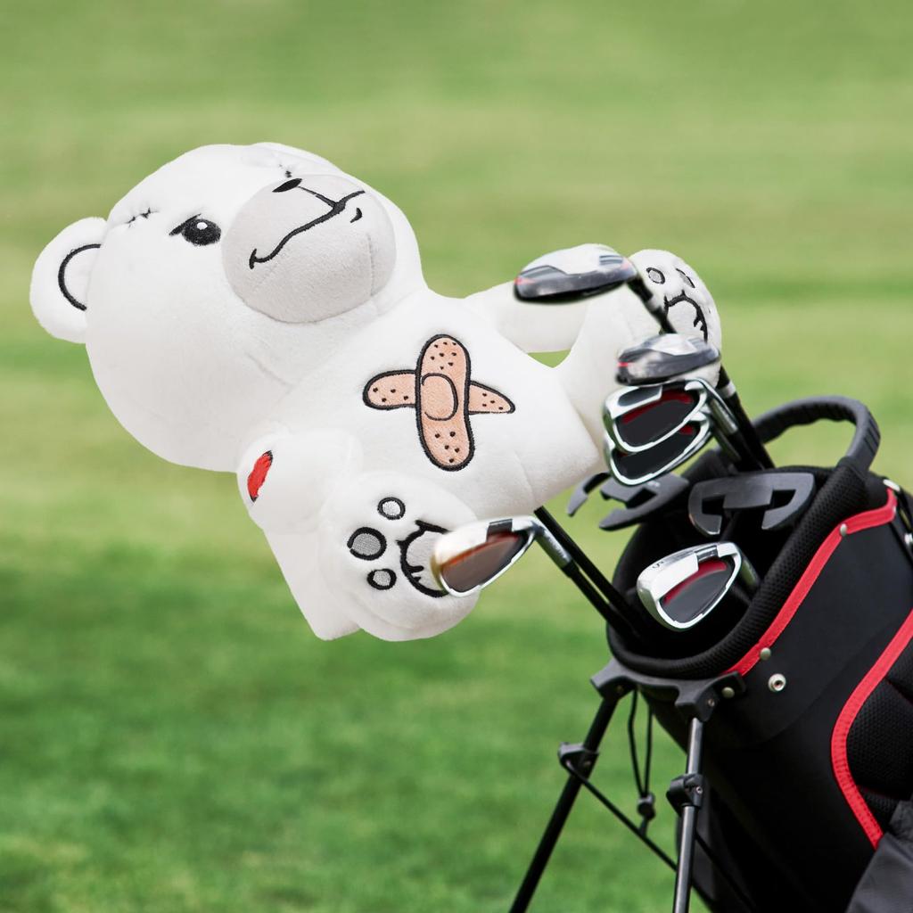 Character Golf Driver 460cc Club Wood Plush Easy To Put On and Take Polar Polar Bear Headcover, Cover, Cover, Cover, Style, Off, Soothing, Animal,