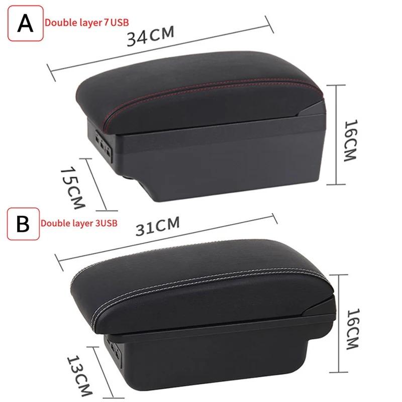 For Seat Ibiza Armrest Box For Seat Ibiza 6j Ibiza 6L Car Armrest Auto Storage Box Retrofit Parts Interior Car Accessories Arm